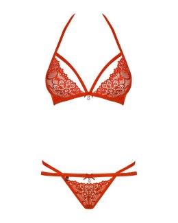Bielizna-838-SET-3 komplet 2-częściowy czerwony S/M