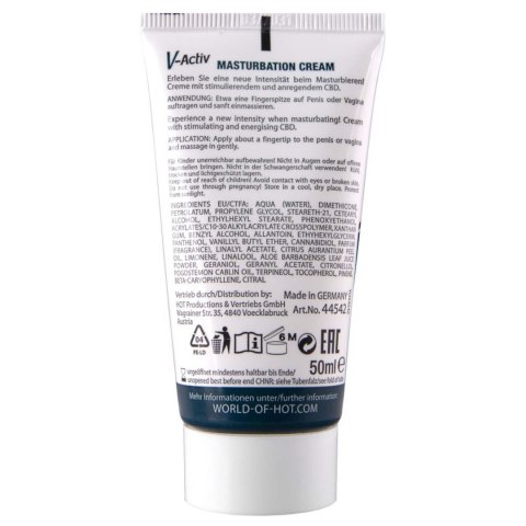 Krem do masturbacji rozgrzewający z CBD Hot VActiv unisex 50ml