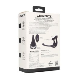 Remote Control Vibrating Silicone Tri O Cockring with Prostate Stimulator - Black