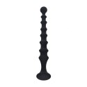 Ribbed Silicone Flared Anal Probe - Black