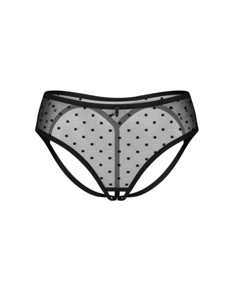 Figi otwarte Obsessive Nuites w groszki przeźroczyste L/XL