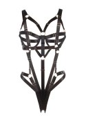 Adjustable body harness black