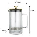 Zaparzacz Tłokowy Klausberg KB-7761 1000ml Termiczny Borokrzemowy