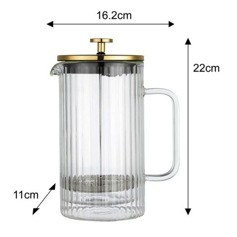 Zaparzacz Tłokowy Klausberg KB-7761 1000ml Termiczny Borokrzemowy