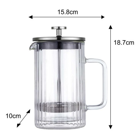 Zaparzacz Tłokowy Klausberg 600 ml Termiczny Szklany French Press