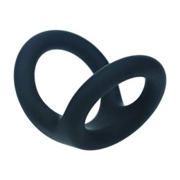 Double O Silicone Cockring - L - Black