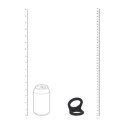 Double O Silicone Cockring - L - Black