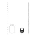 Liquid Silicone Triple Weighted Ball Cockring - Black