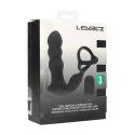 Masażer prostaty z rotującą głowicą Levelz silikonowy czarny 16,8 cm
