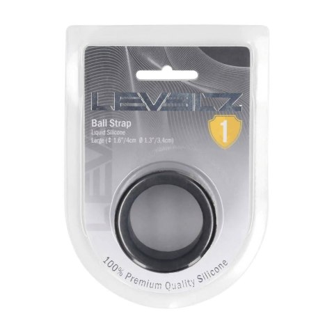 Rozciągacz jąder Levelz silikonowy L 34mm czarny