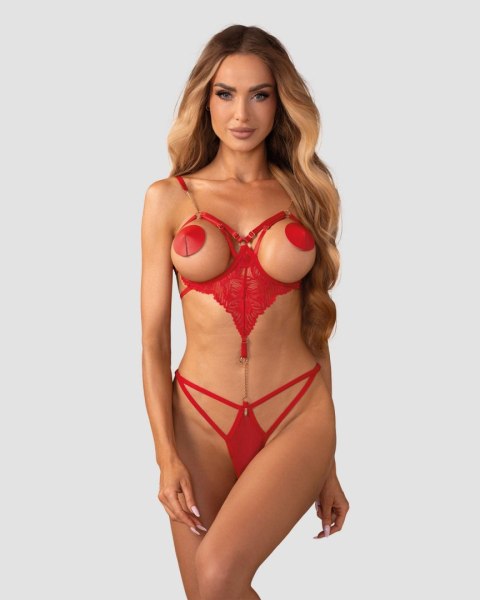 Body otwarte Matildea czerwone Obsessive L/XL