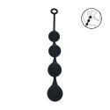Silicone Waterdrop Anal Balls - XL - 50mm - Black