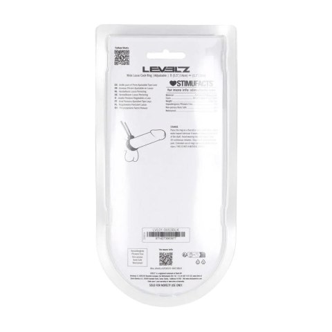 Pierścień erekcyjny Levelz regulowany silikonowy lasso czarny 14 cm
