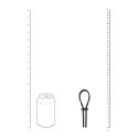 Pierścień erekcyjny Levelz regulowany silikonowy lasso czarny 14 cm