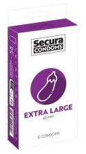 Prezerwatywy Secura Extra Large 12 sztuk 18 cm