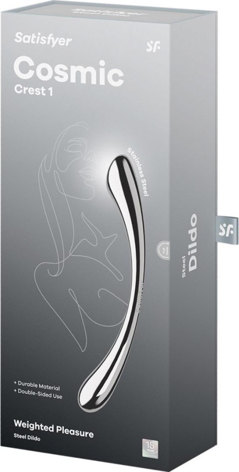 Dildo dwustronne ze stali nierdzewnej Satisfyer Cosmic Crest 1