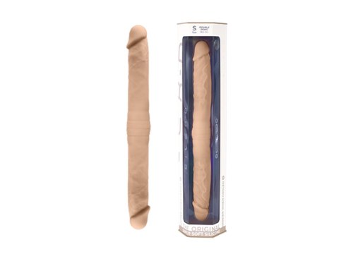 Podwójne dildo Silexd cieliste S 38 5 cm