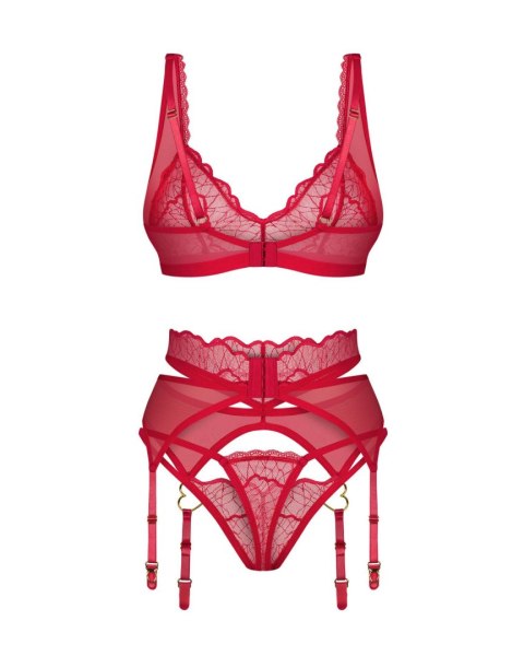 Komplet bielizny Obsessive Cupide Desir czerwony L/XL