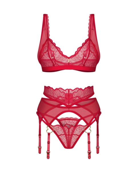 Komplet bielizny Obsessive Cupide Desir czerwony L/XL