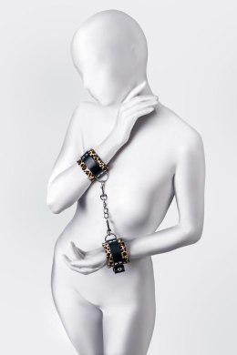 Anonymo handcuffs, PU leather, print, 19.5 cm