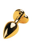 Gold anal plug with gem