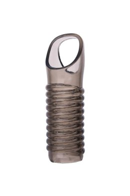 ToyFa XLover, Penis sleeve, for enlargement, TPE, transparent black, 11 cm