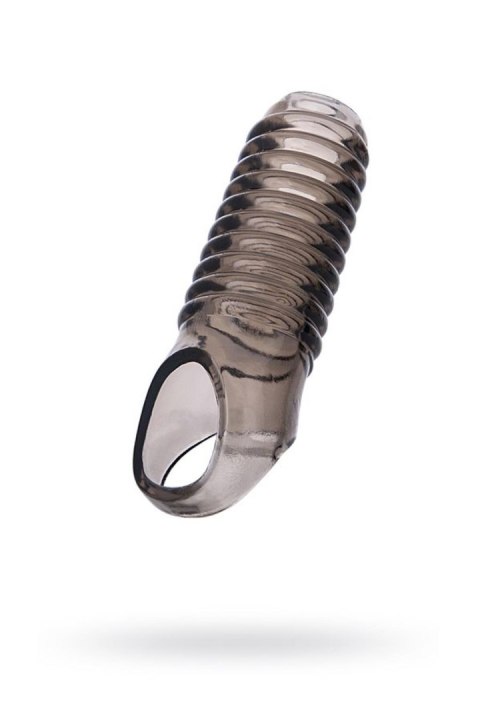 ToyFa XLover, Penis sleeve, for enlargement, TPE, transparent black, 11 cm