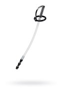 Urethral catheter TOYFA Metal, with replaceable securing rings, silicone, silver, 23cm