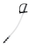 Urethral catheter TOYFA Metal, with replaceable securing rings, silicone, silver, 23cm