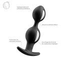 Korek Analny B Balls Duo Black Silikon IPX7 13 cm 4 cm Kulki