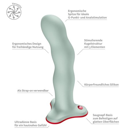 Dildo Rumble 'n' Roll Light Green Silikon 18,5 cm Rotujące Ciężarki
