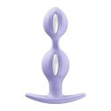 Korek Analny B Balls Duo Purple Silikon 13 cm Wodoodporny IPX7
