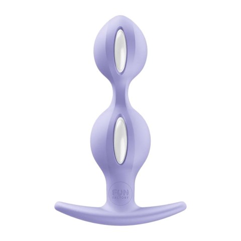 Korek Analny B Balls Duo Purple Silikon 13 cm Wodoodporny IPX7