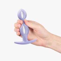 Korek Analny B Balls Duo Purple Silikon 13 cm Wodoodporny IPX7