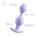 Korek Analny B Balls Duo Purple Silikon 13 cm Wodoodporny IPX7