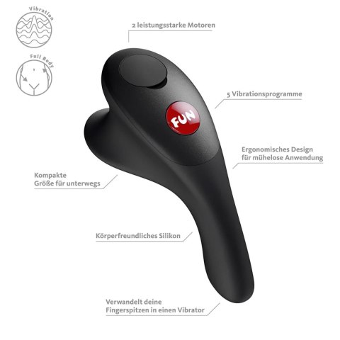 Be·One Black Silikonowy Masażer 2 Silniki 5 Programów USB-C IPX7