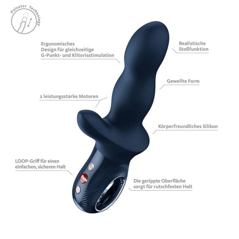 Masażer Bi Stronic Crave Nightblue Silikon 21cm 8 Programów Ruchu