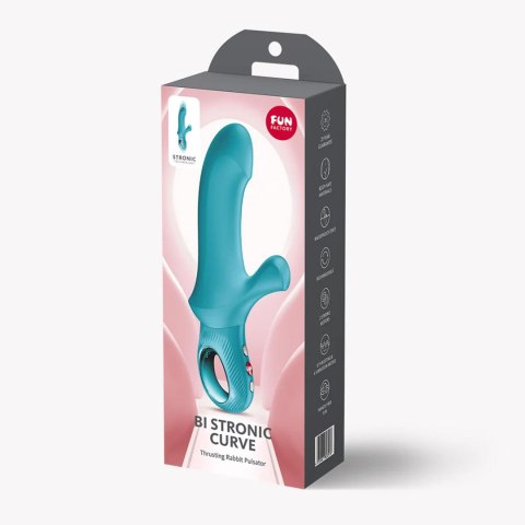 Masażer Bi Stronic Curve Aquamarine Silikon 8 Programów USB-C IPX7