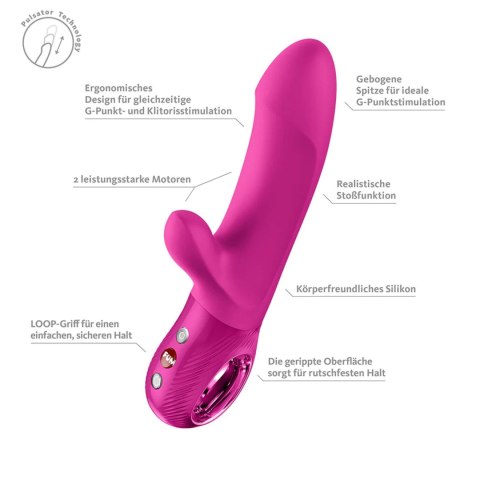 Masażer Bi Stronic Embrace Magenta Silikonowy Wodoodporny USB-C