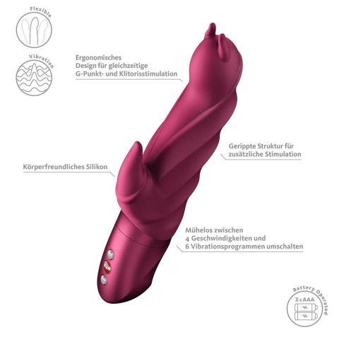 Wibrator Darling Devil Wine Red Silikonowy 10 Trybów Wodoodporny