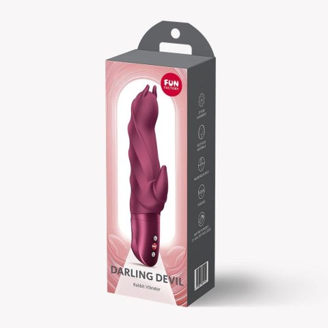 Wibrator Darling Devil Wine Red Silikonowy 10 Trybów Wodoodporny