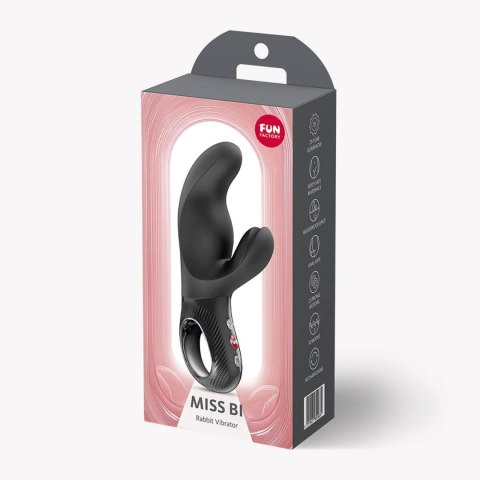 Wibrator Miss Bi Black Podwójna Stymulacja 12 Trybów Silikon USB-C