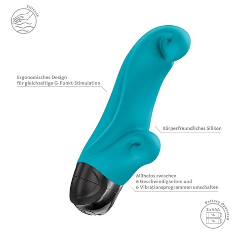 Wibrator Ocean Aquamarine Kompaktowy Zakrzywiony Punkt G Prostata