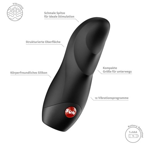 Masażer Viola Black Silikonowy Kompaktowy 9,8 cm Zasilanie Bateryjne