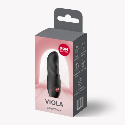 Masażer Viola Black Silikonowy Kompaktowy 9,8 cm Zasilanie Bateryjne