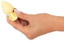 Korek analny Cuties żółty silikonowy 6,5 cm