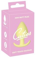 Korek analny Cuties żółty silikonowy 6,5 cm