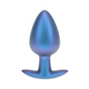 Smooth Silicone Anal Plug - Large - 3.5" / 8,9 cm - Metallic Blue