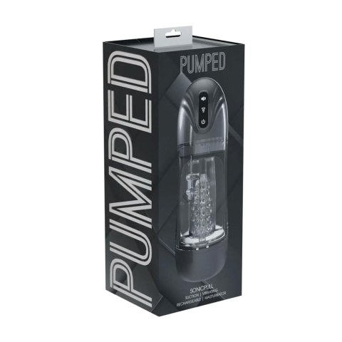 Masturbator ssąco wibracyjny Pumped SonicPull grafitowy 25 cm