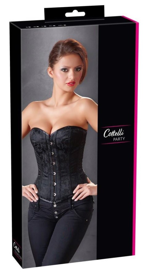 Gorset brokatowy Cottelli Party czarny XXL